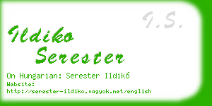 ildiko serester business card